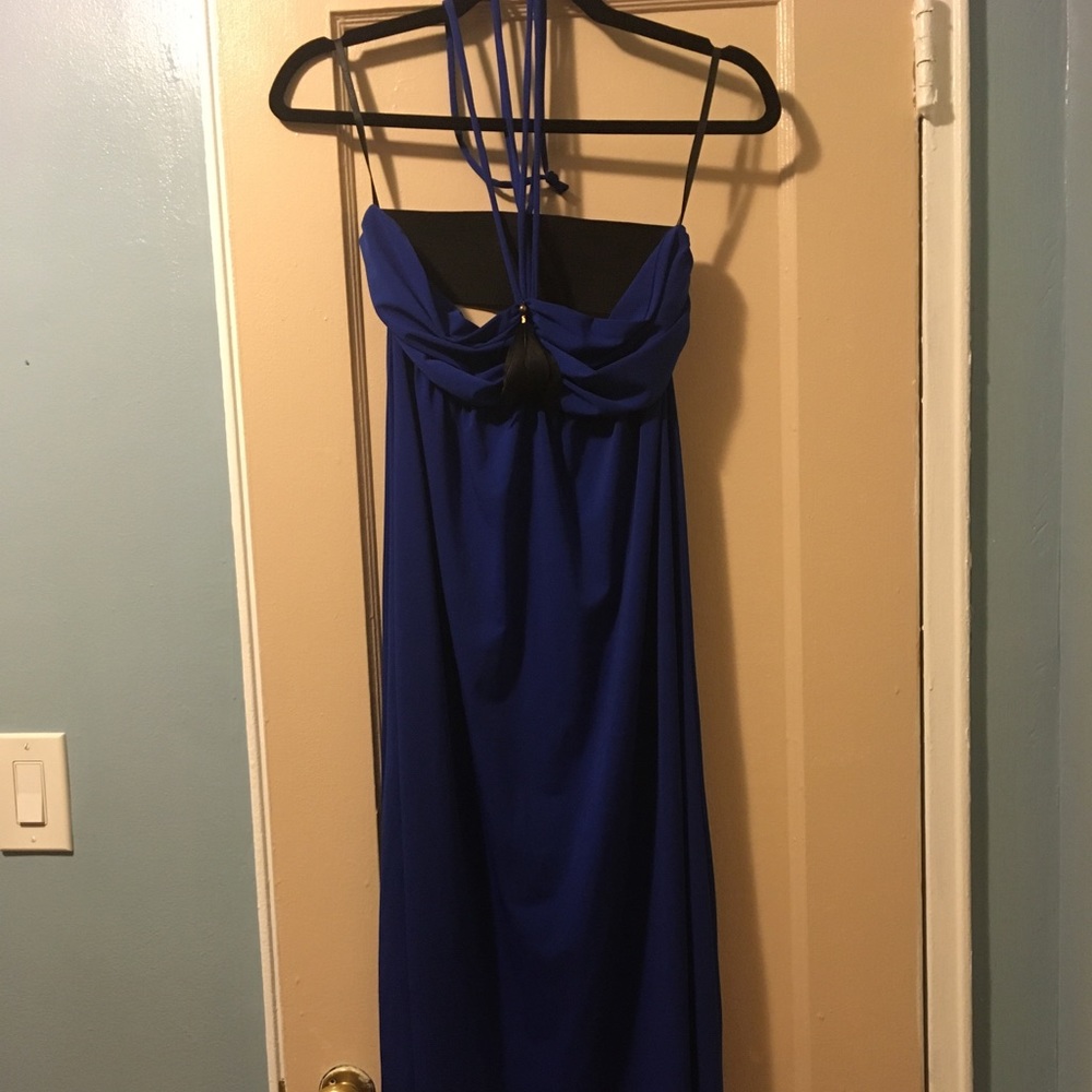 Long Blue Beach Summer Dress